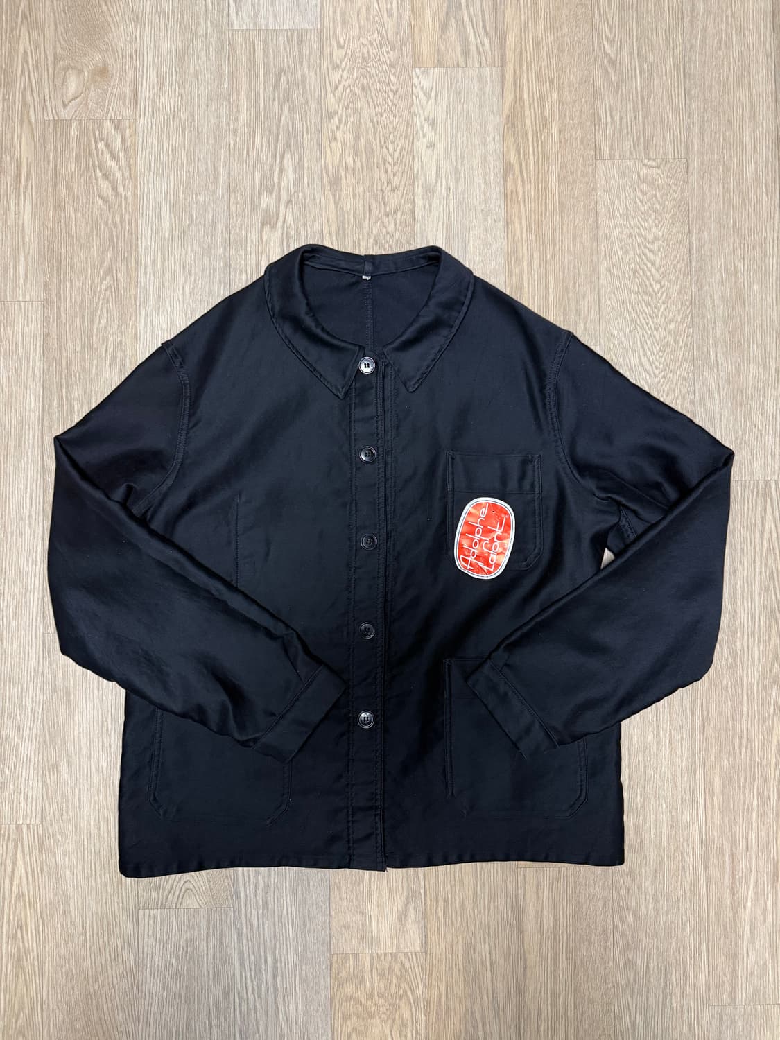 60s 몰스킨 프렌치 워크자켓 블랙 상품이미지1