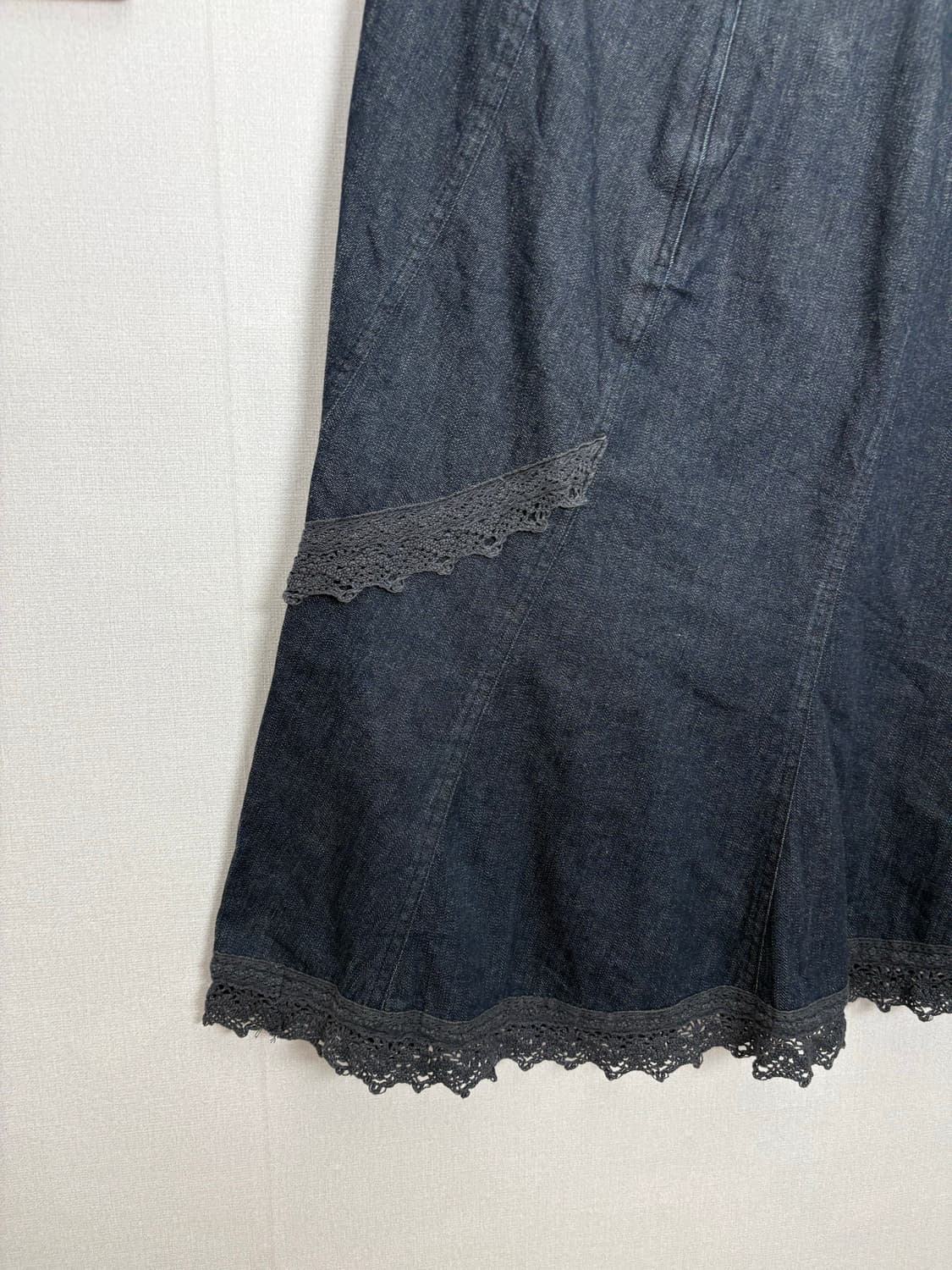 크로쉐 포인트 데님 스커트 상품이미지5