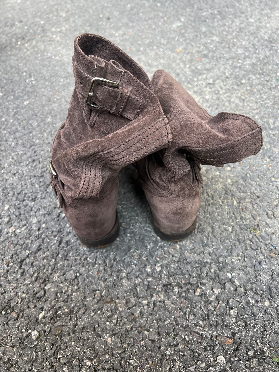 prada 스웨이드 버클 앵클 부츠 상품이미지3