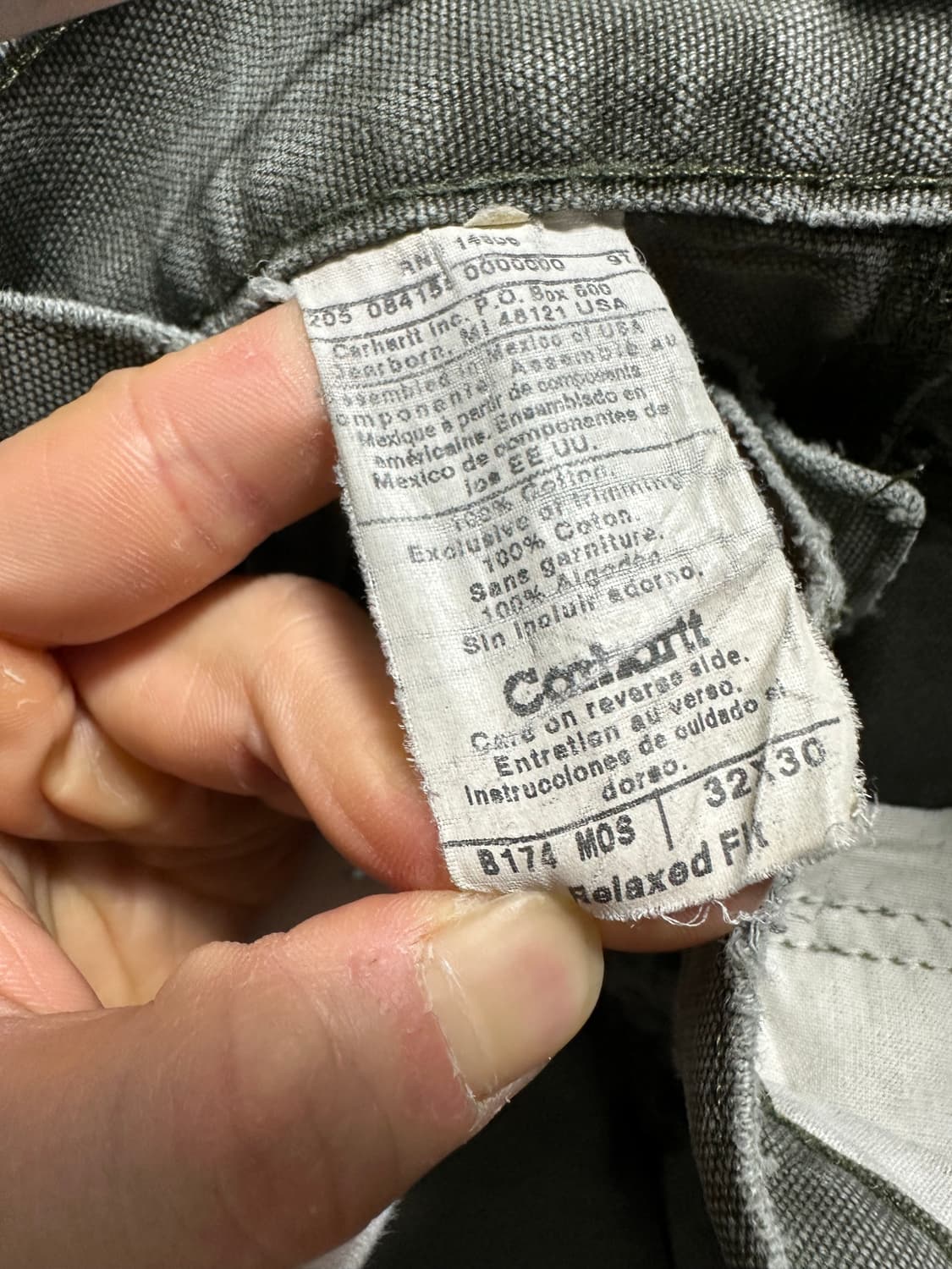 칼하트 B174 모스 싱글니 팬츠 상품이미지3