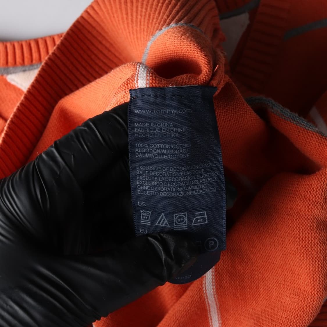 타미힐피거 브이넥 스트라이프 니트 S 상품이미지6