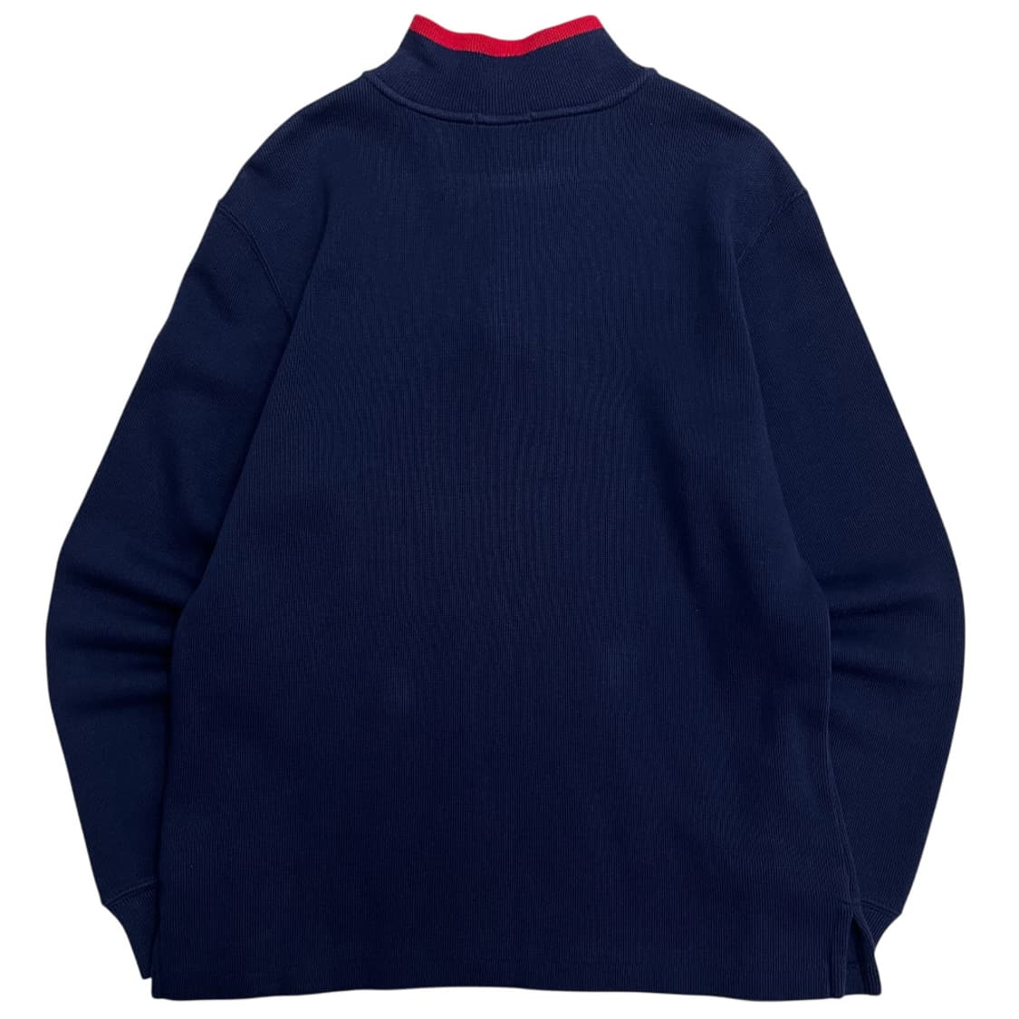 폴로 랄프로렌 레드배색 네이비 반집업 L 상품이미지4