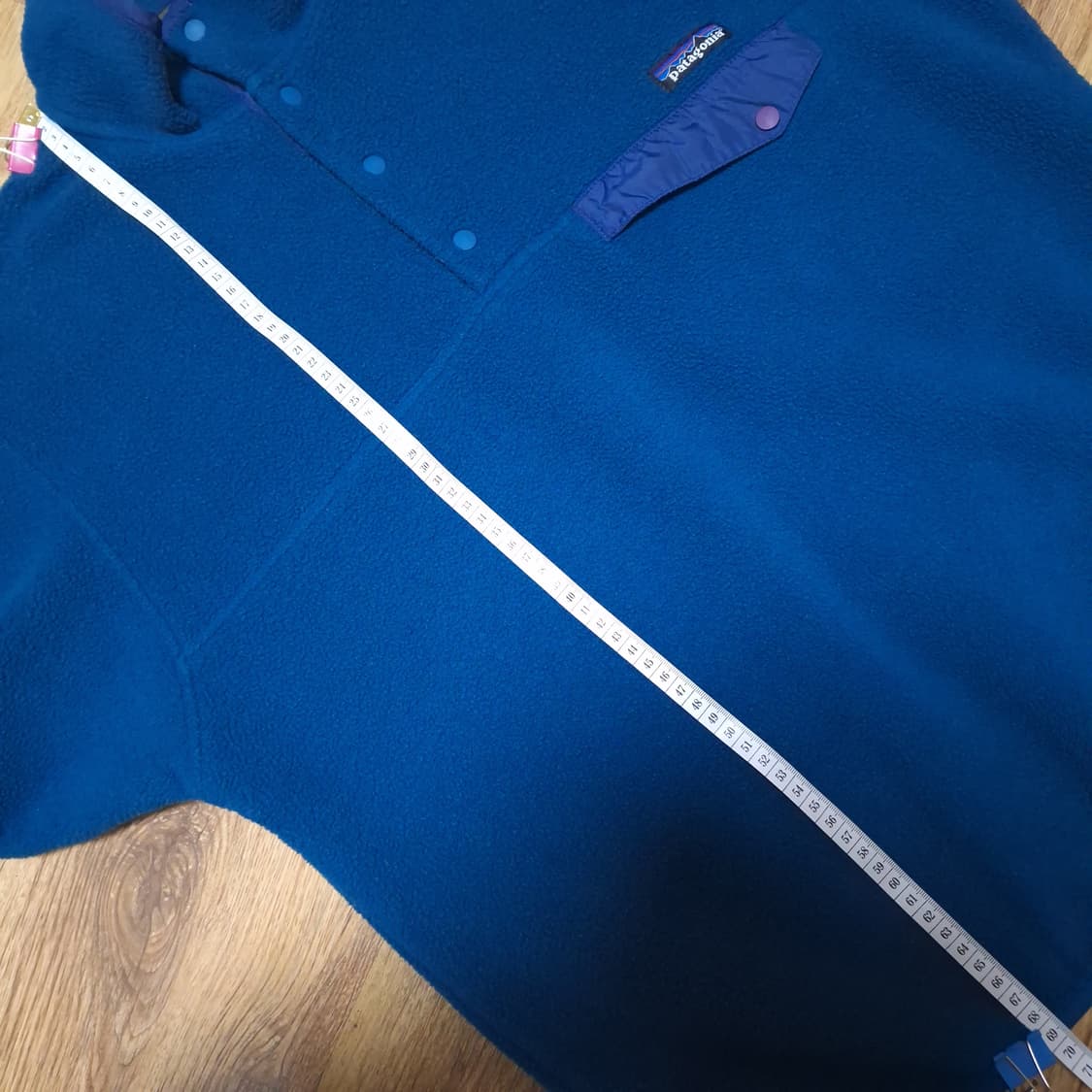 90s 미제 빈티지파타고니아 신칠라 스냅티 청록 블루 M 상품이미지9
