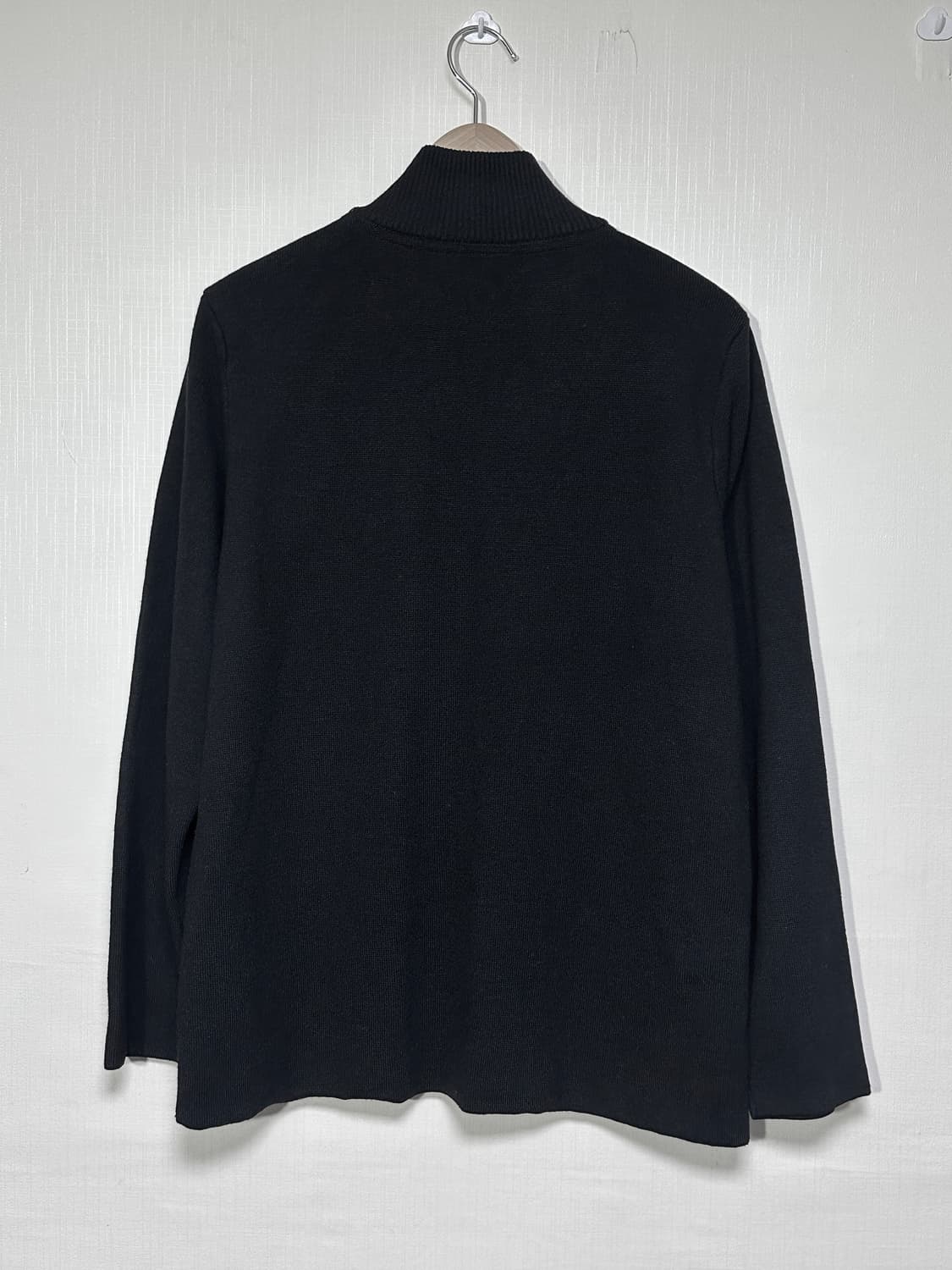 새상품급)헨리코튼 골프 울 블렌드 니트 가디건 100/블랙 상품이미지2