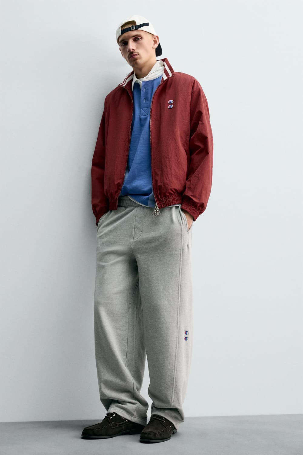 [L-XL] 자라 X 챔피온 와이드 핏 조거 팬츠 그레이(✨새상품) 상품이미지2