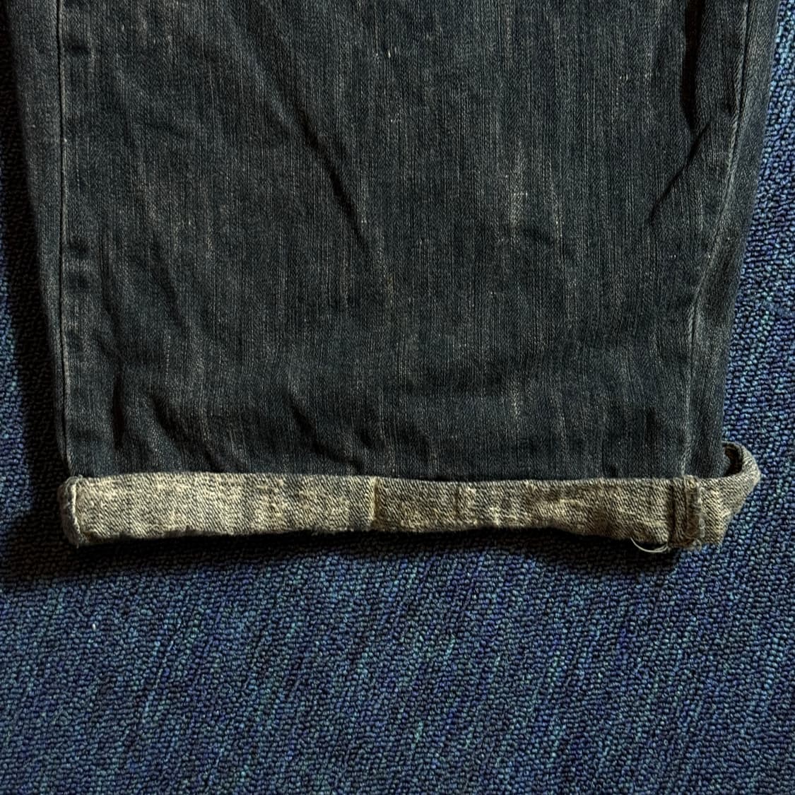 빈티지 워싱 흑청 데님팬츠 상품이미지4