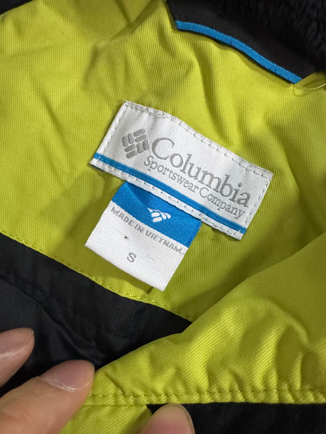 여성 컬럼비아 컬러 블록 바람막이 점퍼 s 상품이미지3