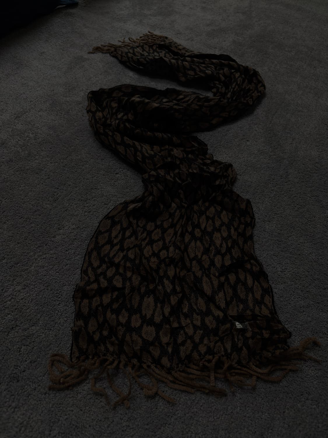 Vintage v-kei punk mood leopard scarf 상품이미지1