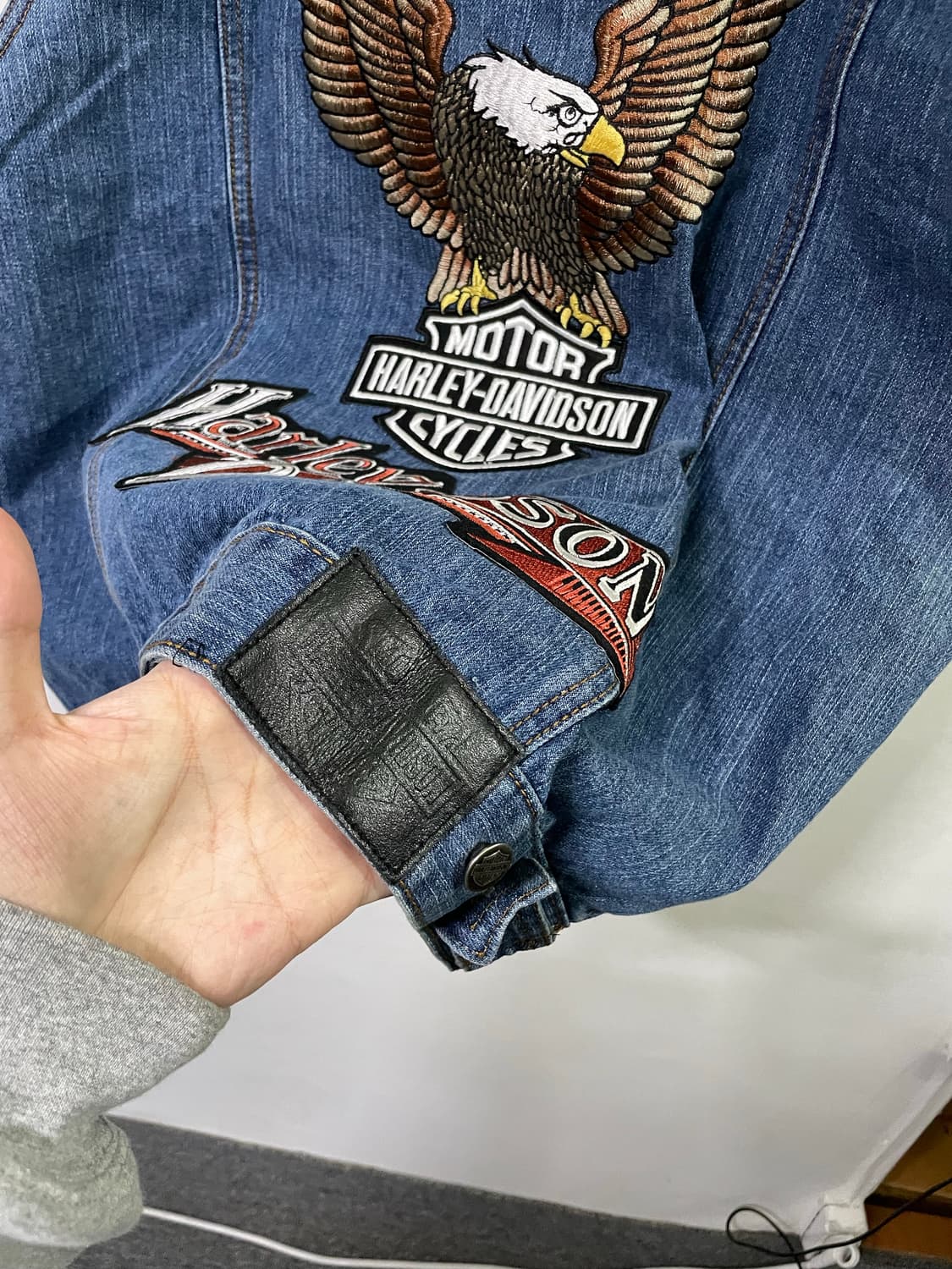 할리데이비슨 데님 베스트 자켓 라이더 조끼 새상품 XL 상품이미지7