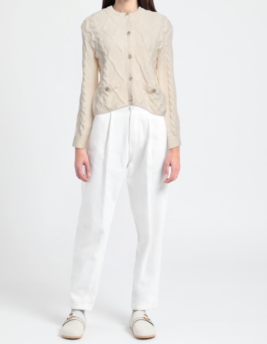 마쥬 금장 로고 버튼 가디건 상품이미지2