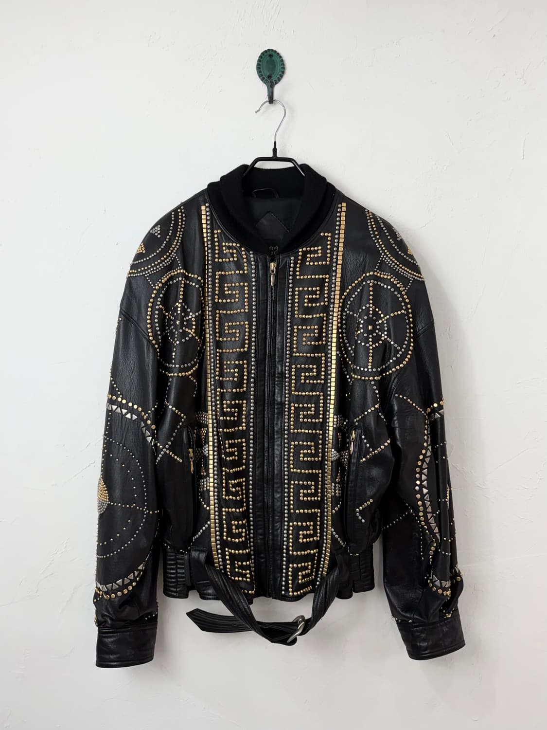 90s gacca 스터디드 레더 봄버 상품이미지1