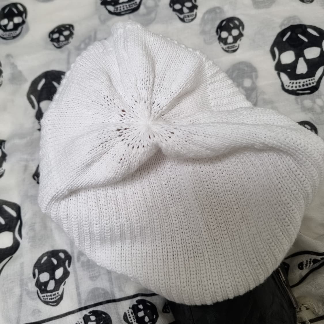 CA4LA 니트 비니 화이트 상품이미지2