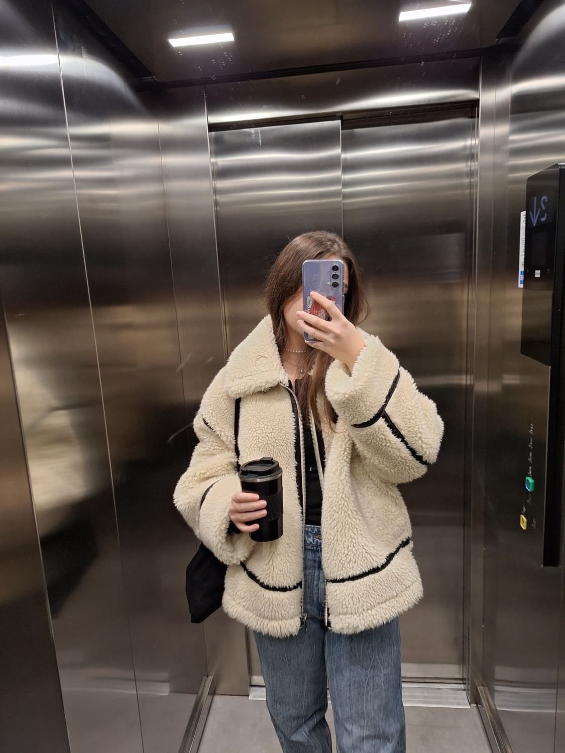 자라 에코파 시어링 바이커 점퍼 무스탕 상품이미지1