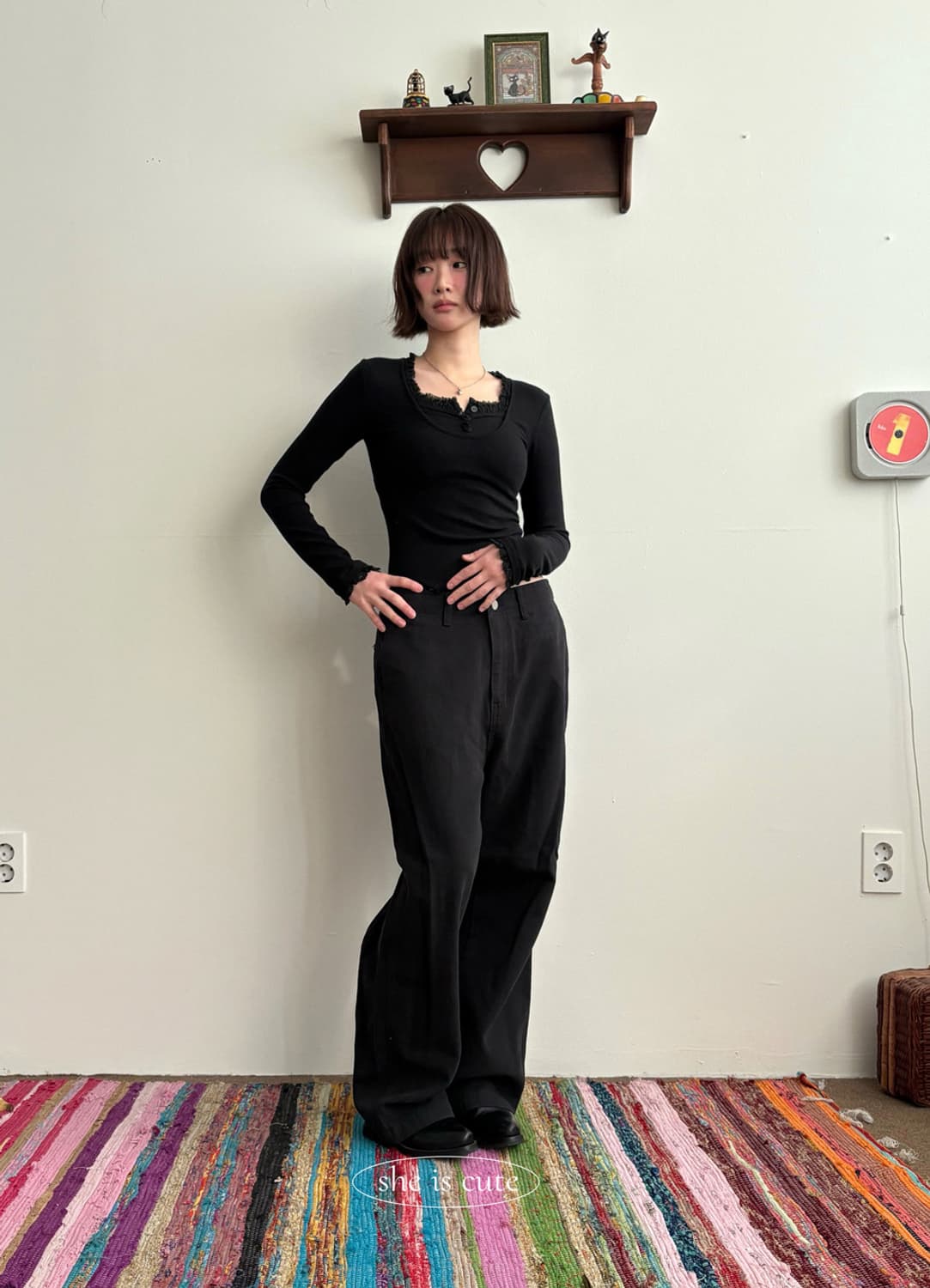 쉬이즈큐트 안젤라티 블랙 새상품 상품이미지1