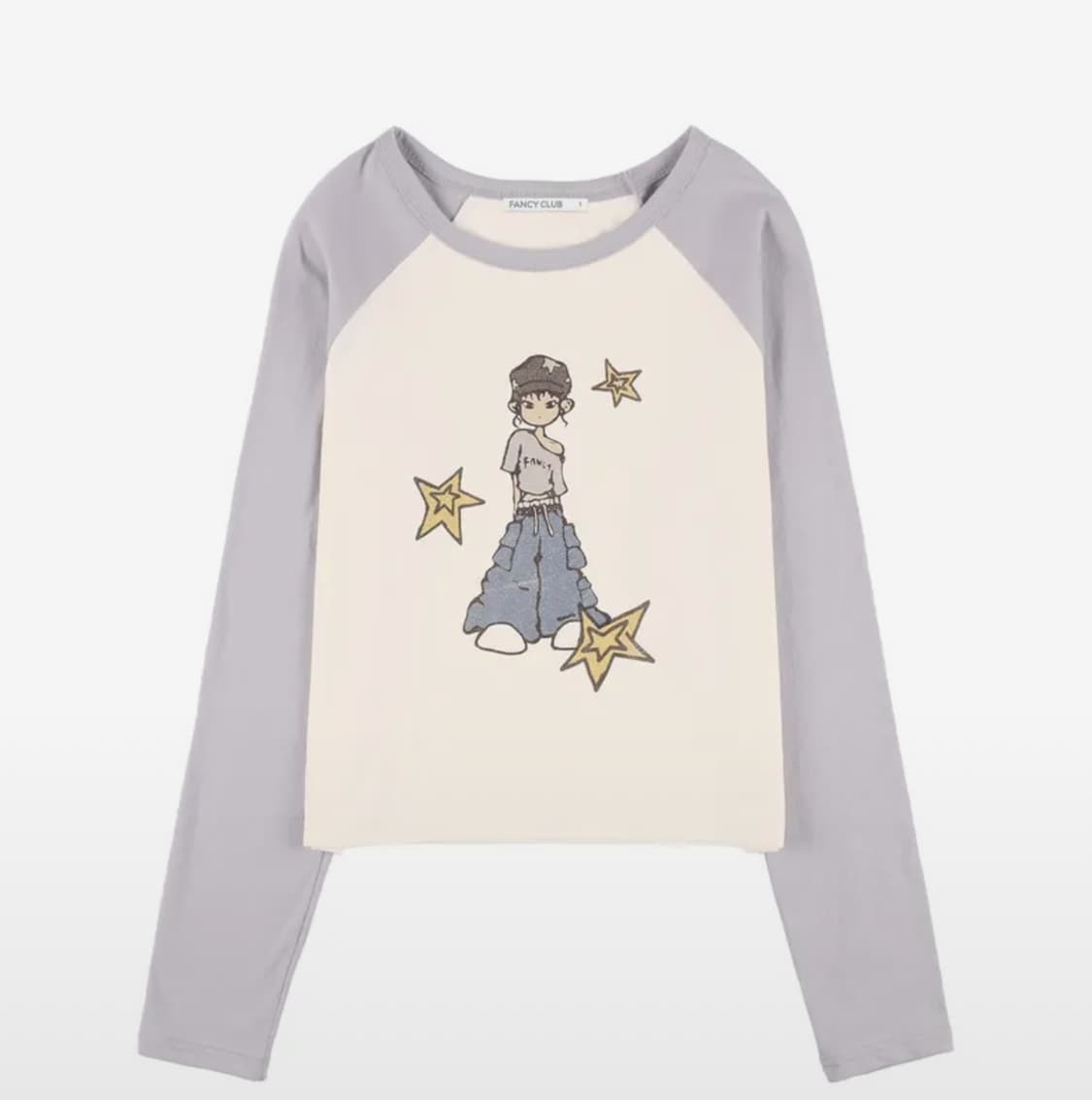 팬시클럽 포니 스타 롱슬리브 gray 1사이즈 상품이미지1