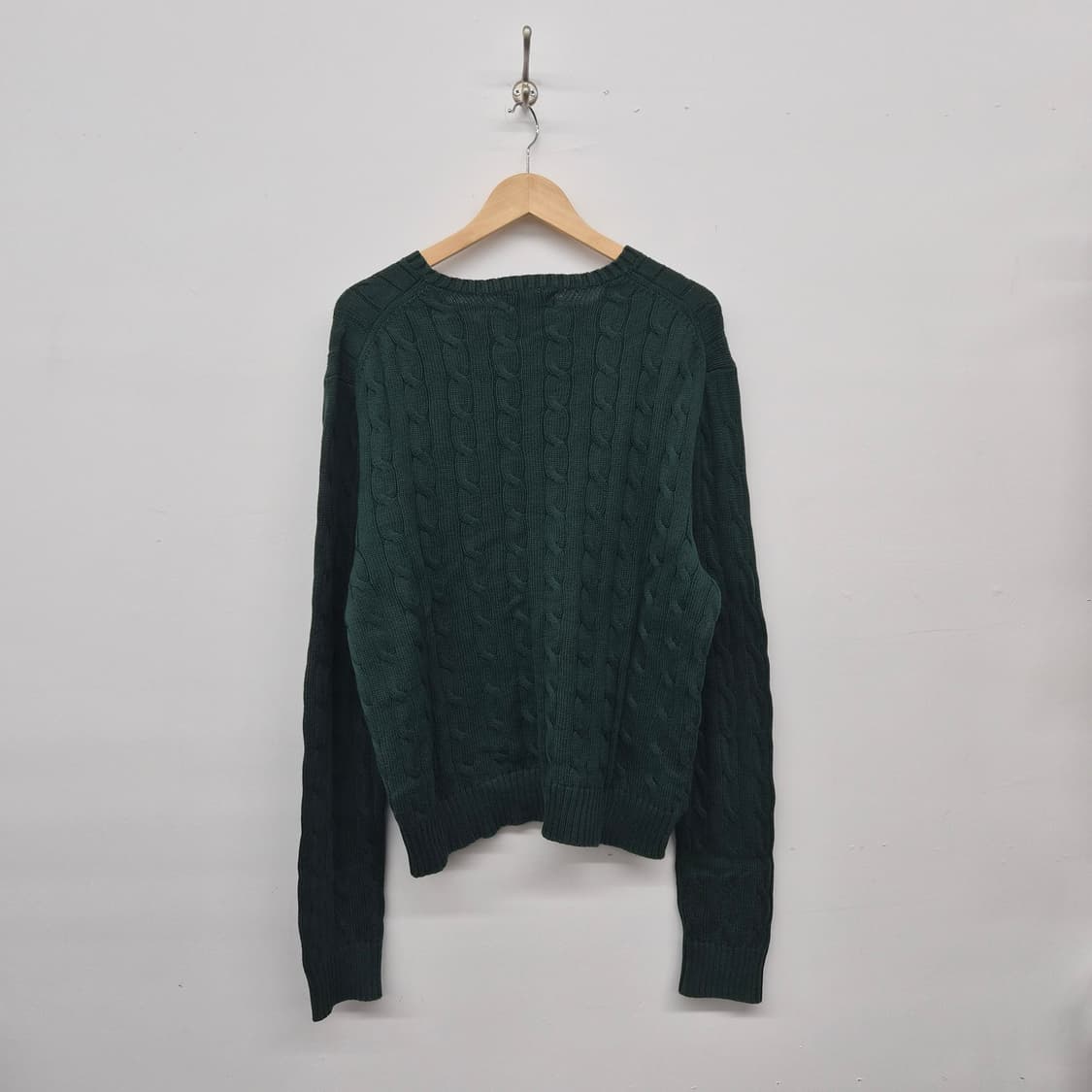 폴로 랄프로렌 케이블 니트 그린 남성 L 상품이미지4