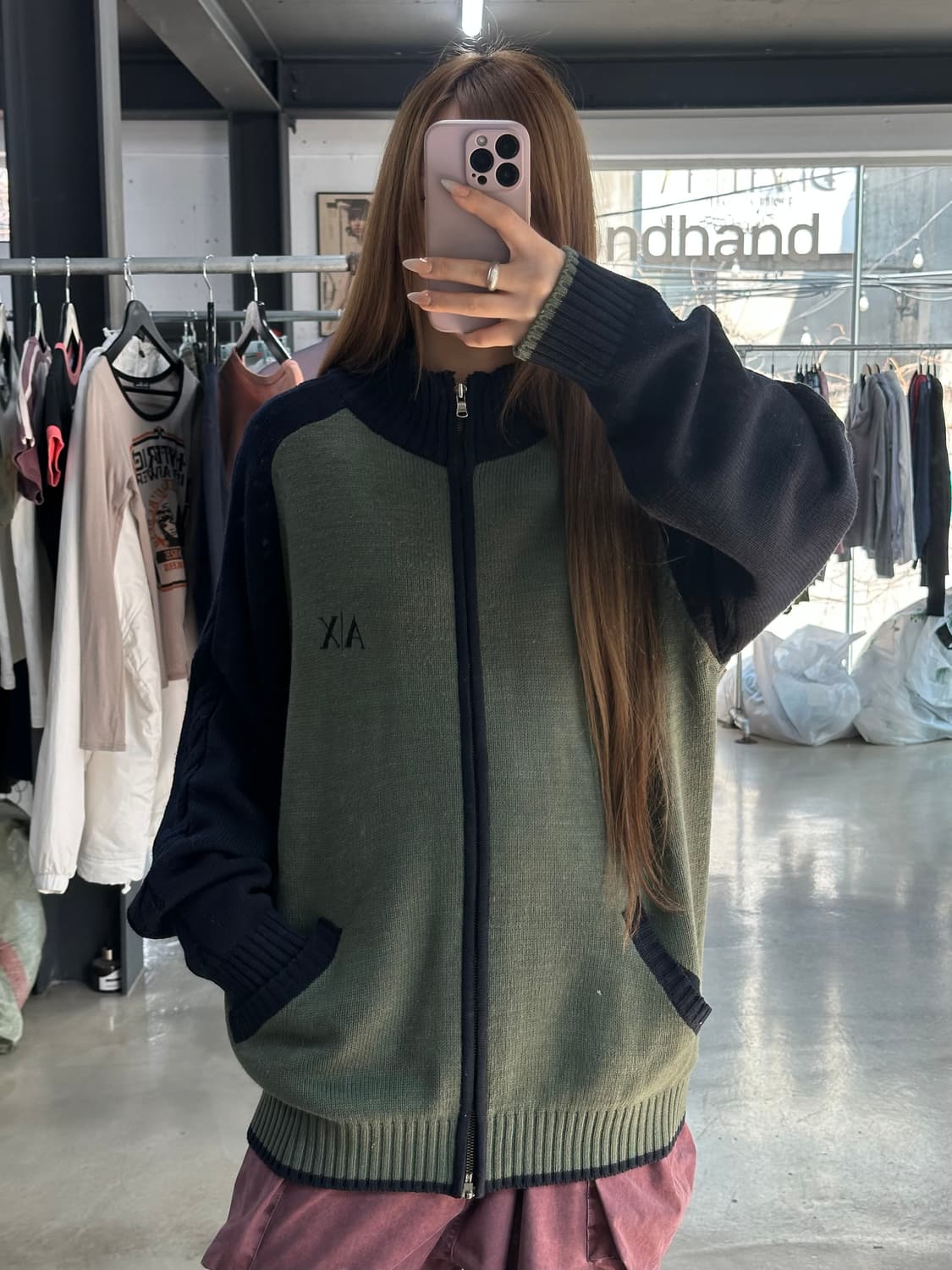 아르마니익스체인지 꽈배기 투웨이 니트집업 상품이미지2