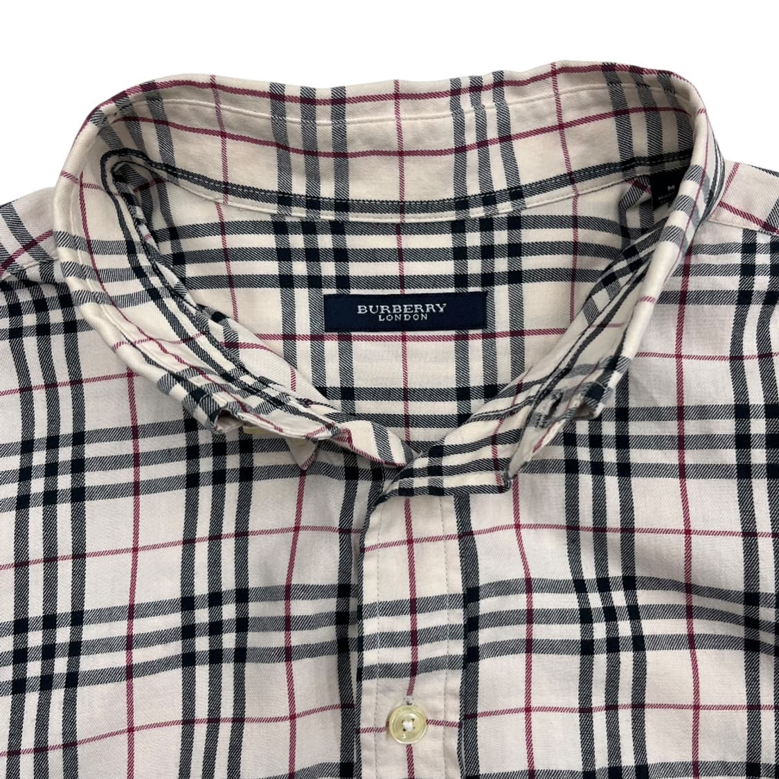 버버리 노바체크 버건디로고 셔츠 상품이미지5