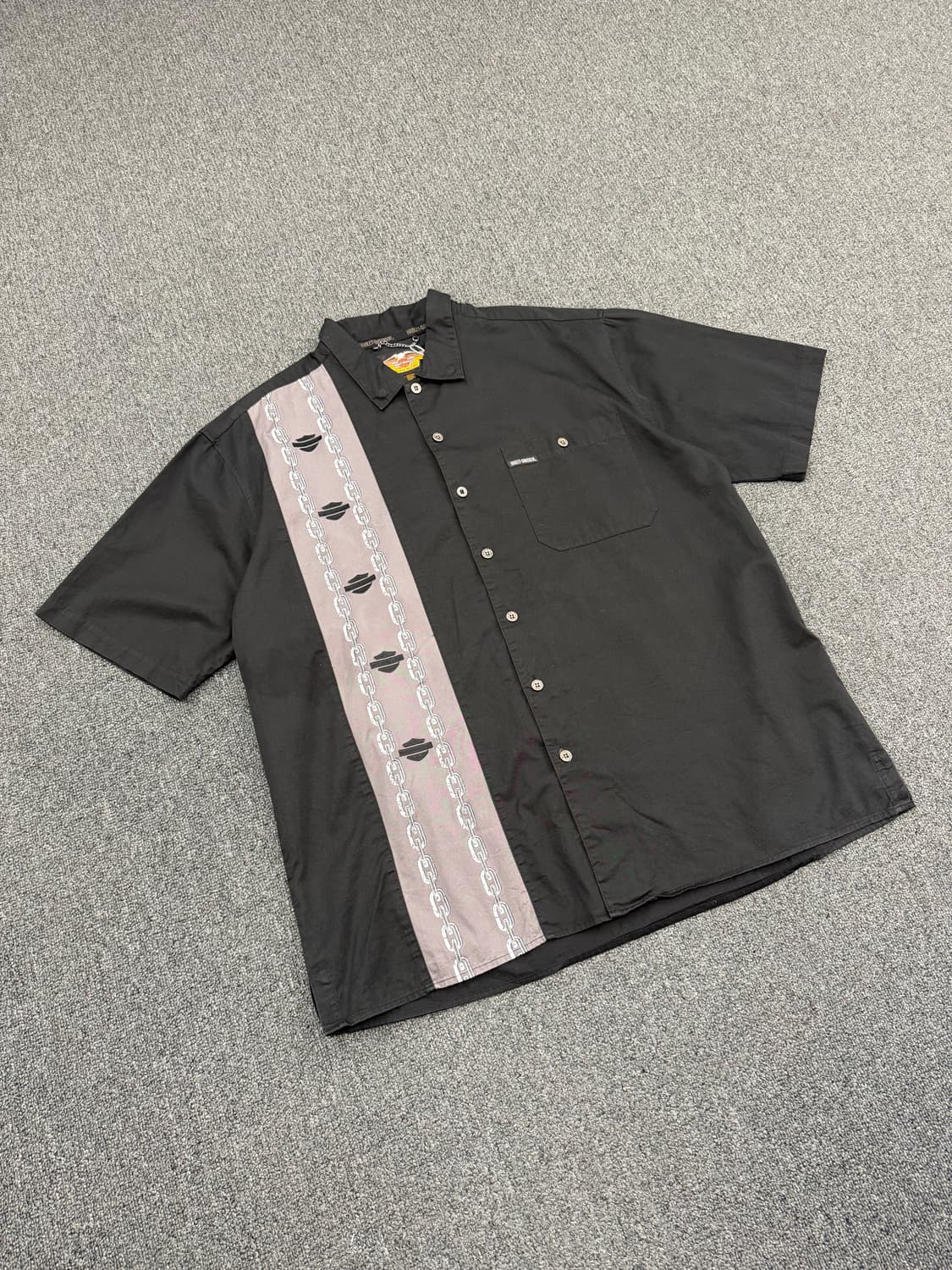 XL) 할리데이비슨 빈티지 체인 프린팅 반팔셔츠 상품이미지1