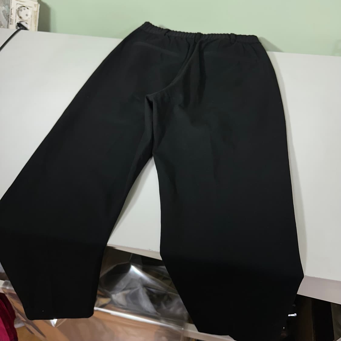 M 드로우핏 블랙 레귤러 테이퍼드핏 스판 밴딩슬랙스 상품이미지6