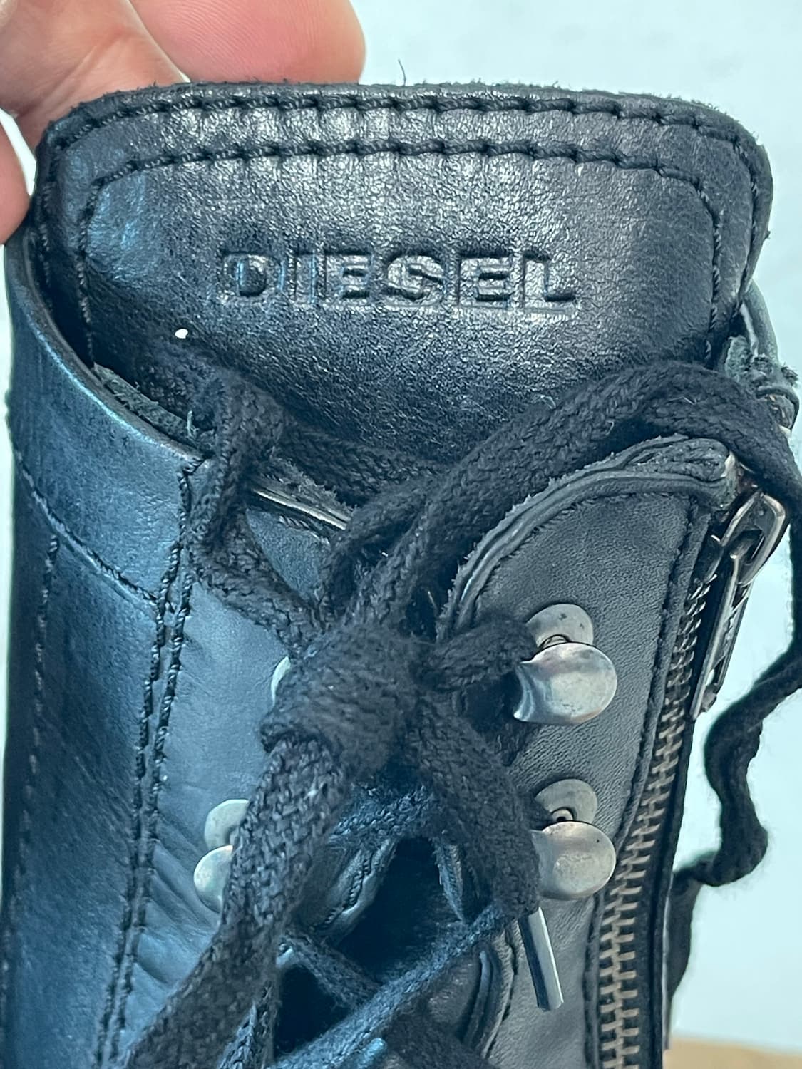 디젤(Diesel) The pit 가죽 집업 부츠 블랙43(280) 상품이미지2