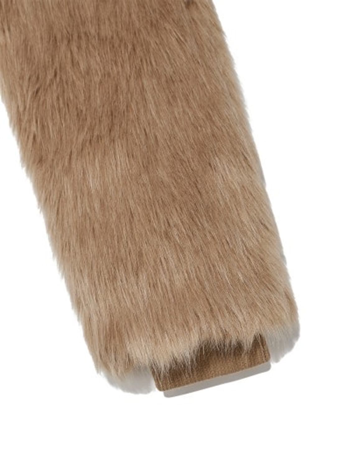 글로니 레빈 퍼자켓 카멜브라운 하이넥기모무스탕스웨이드아우터하프숏코트베이지 상품이미지9