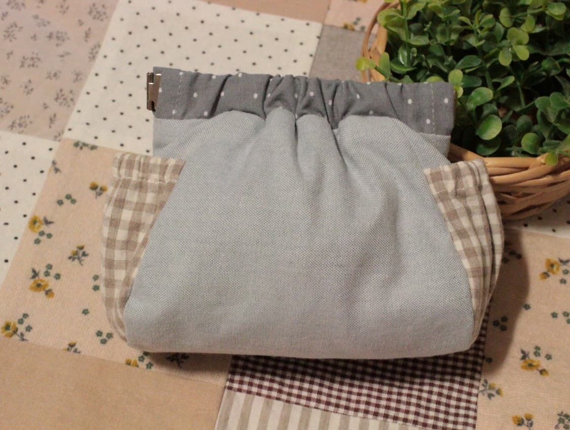 핸드메이드 밴딩포켓 라운드 바네 파우치 상품이미지1