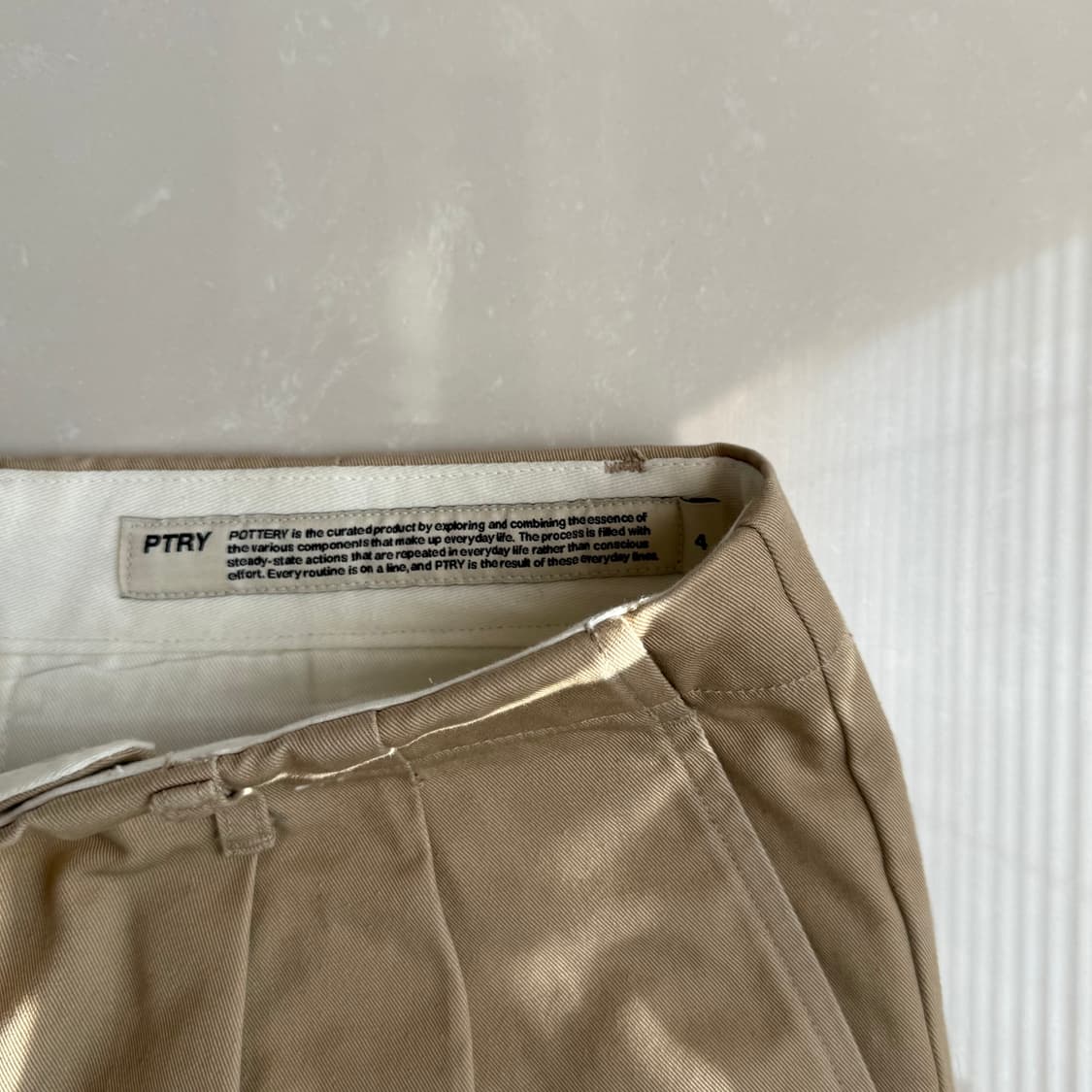 [4] 포터리 와이드 치노팬츠 베이지 상품이미지2