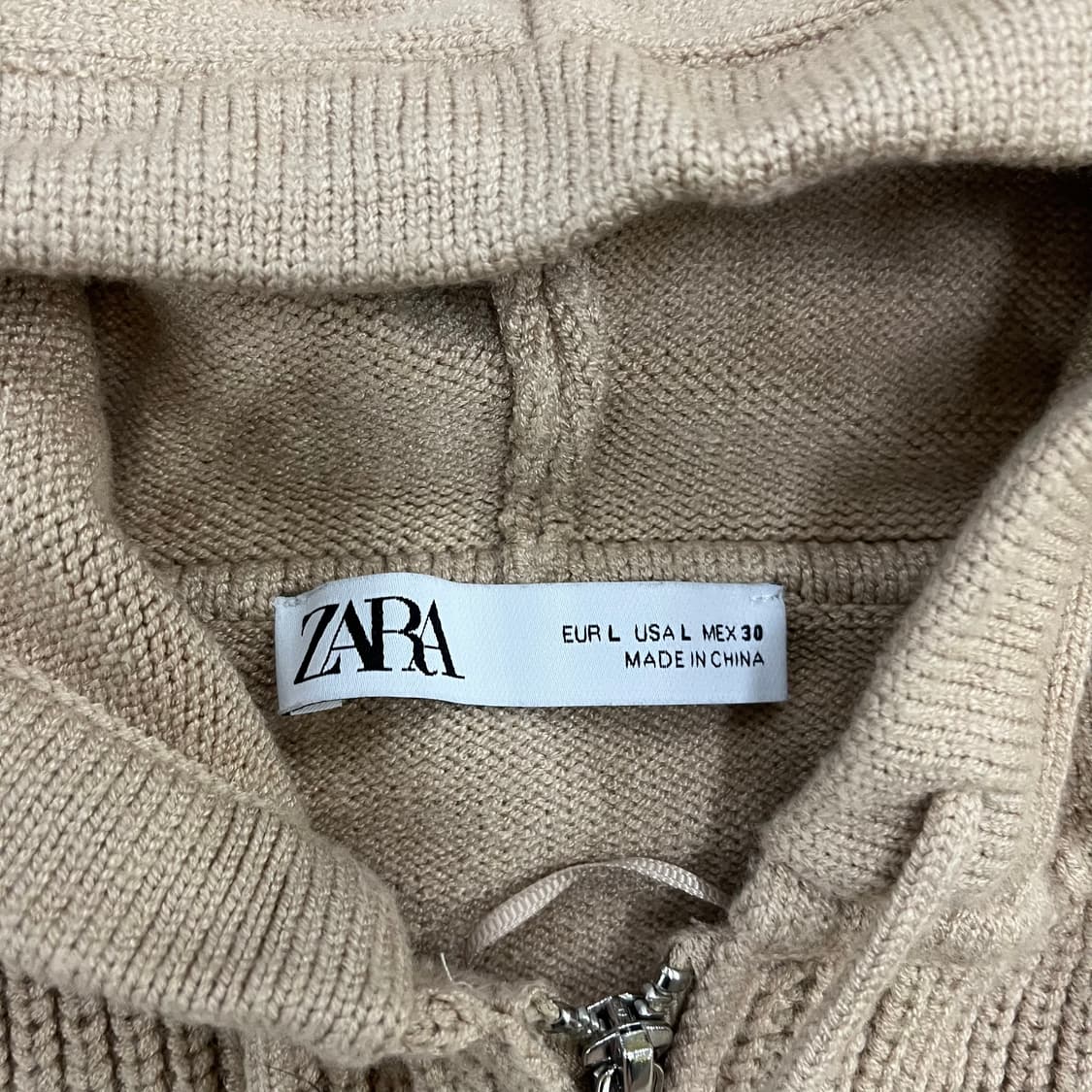 L 자라 여성 반집업 크롭 후드 니트 0130M1 상품이미지2