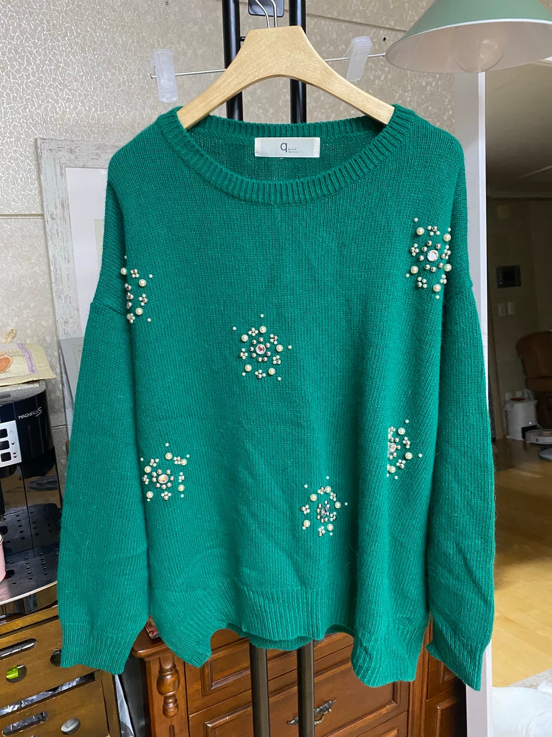 진주 비즈 니트 L 상품이미지2