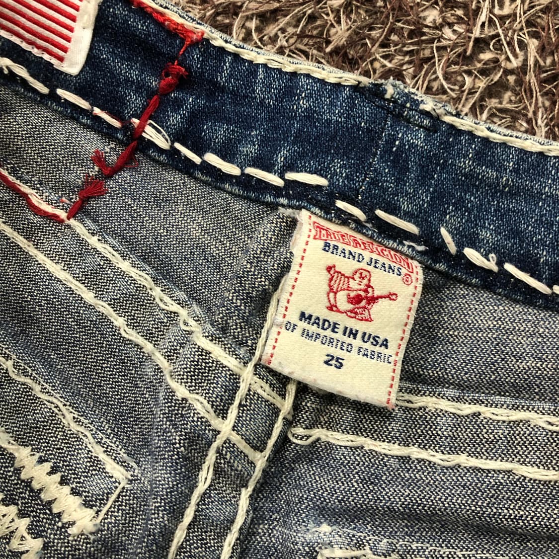 트루릴리전 조이 슈퍼티 스티치 부츠컷 데님 팬츠 상품이미지8