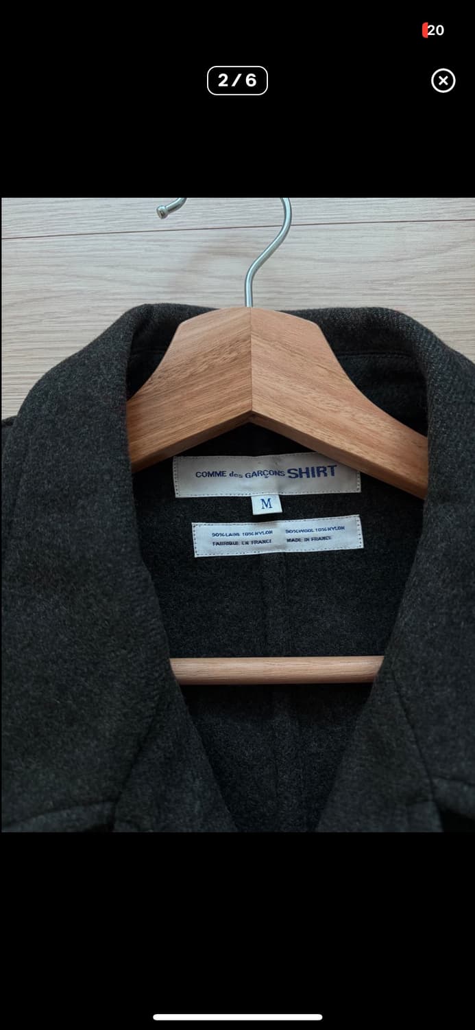 꼼데가르송 셔츠 울 싱글 중기장 카코트 (꼼데가르송옴므) 상품이미지2