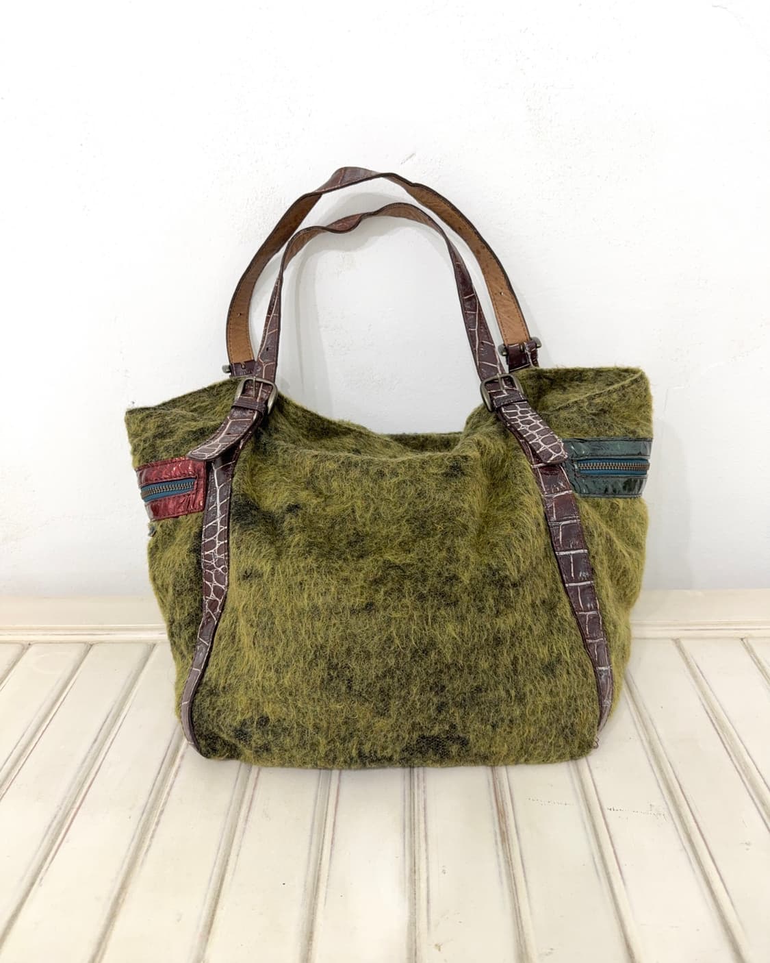 Bohemian Felt Patchwork Tote Bag 상품이미지4