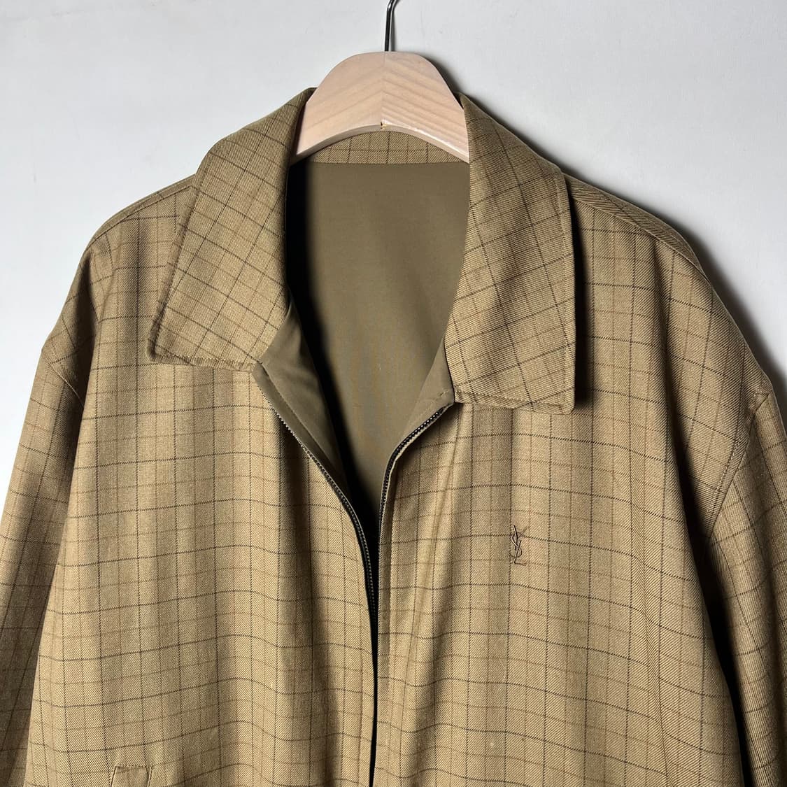 [Yves Saint Laurent] 입생로랑 리버시블 체크 블루종 자켓 상품이미지4