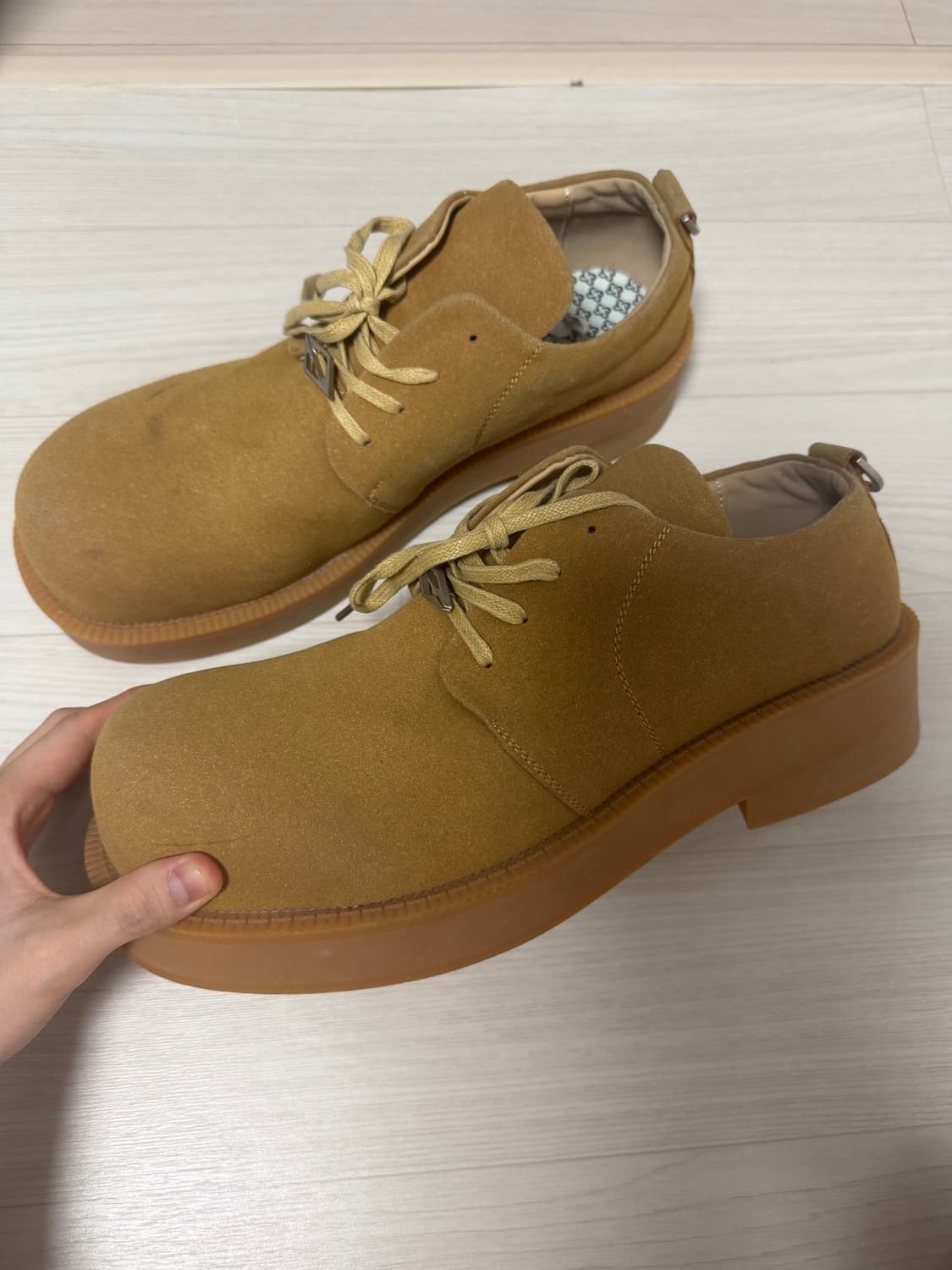 빈티지 스웨이드 브라운 더비 슈즈 상품이미지2