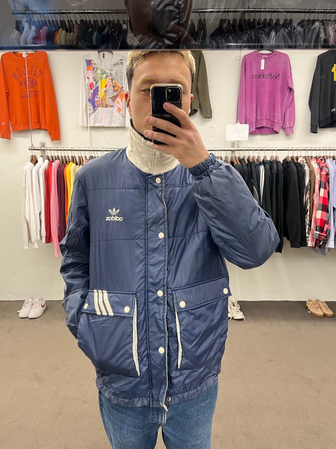 80s 아디다스 서독제 패디드 자켓 상품이미지10