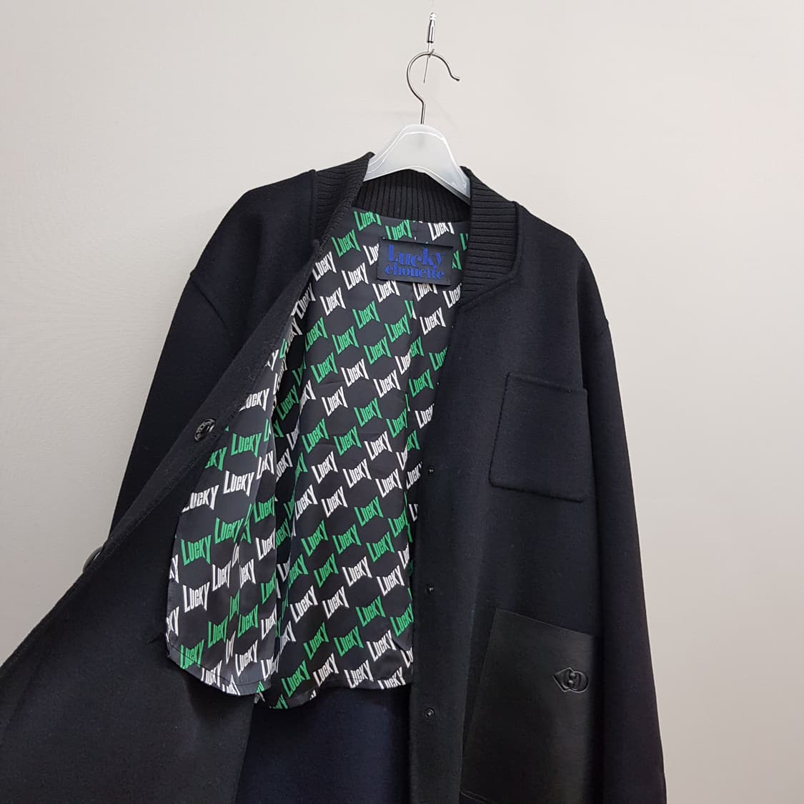 럭키슈에뜨 2025 캐시미어 혼방 노카라 롱 코트  36사이즈 상품이미지7