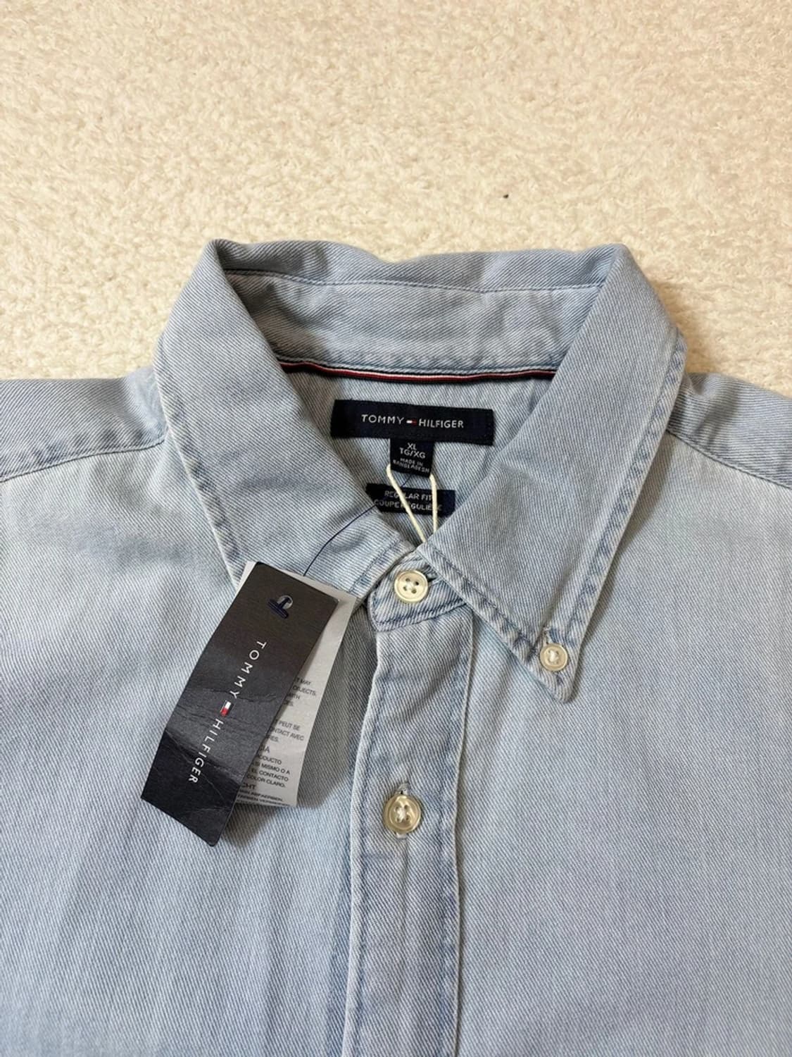 타미힐피거 가먼트다잉 데님 셔츠 pn6165    상품이미지3