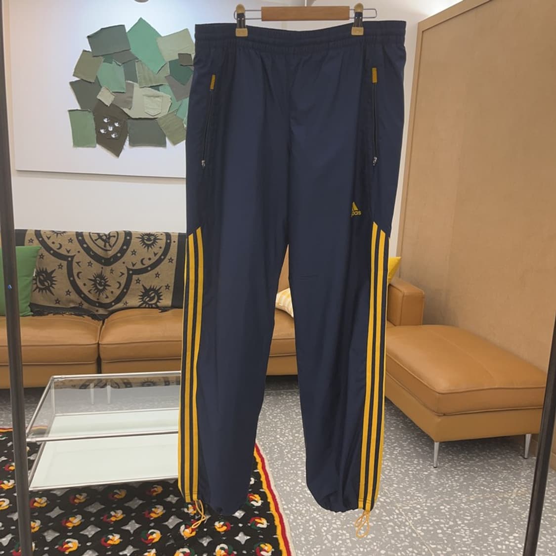 아디다스 레트로 빈티지 네이비옐로우 트랙팬츠 100 C07709 상품이미지3