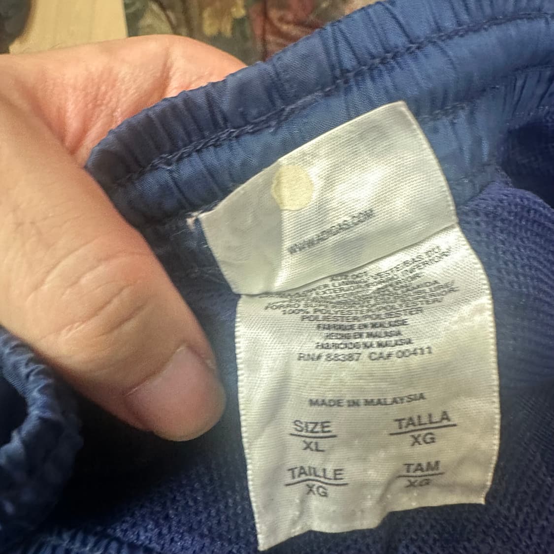 아디다스 올드스쿨 오렌지삼선 네이비와이드트랙팬츠 XL 상품이미지4