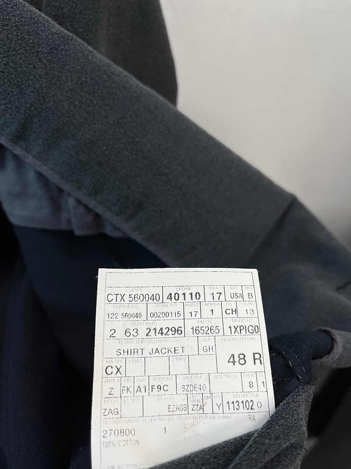 95) 제냐 몰스킨 스웨이드 자켓  상품이미지7