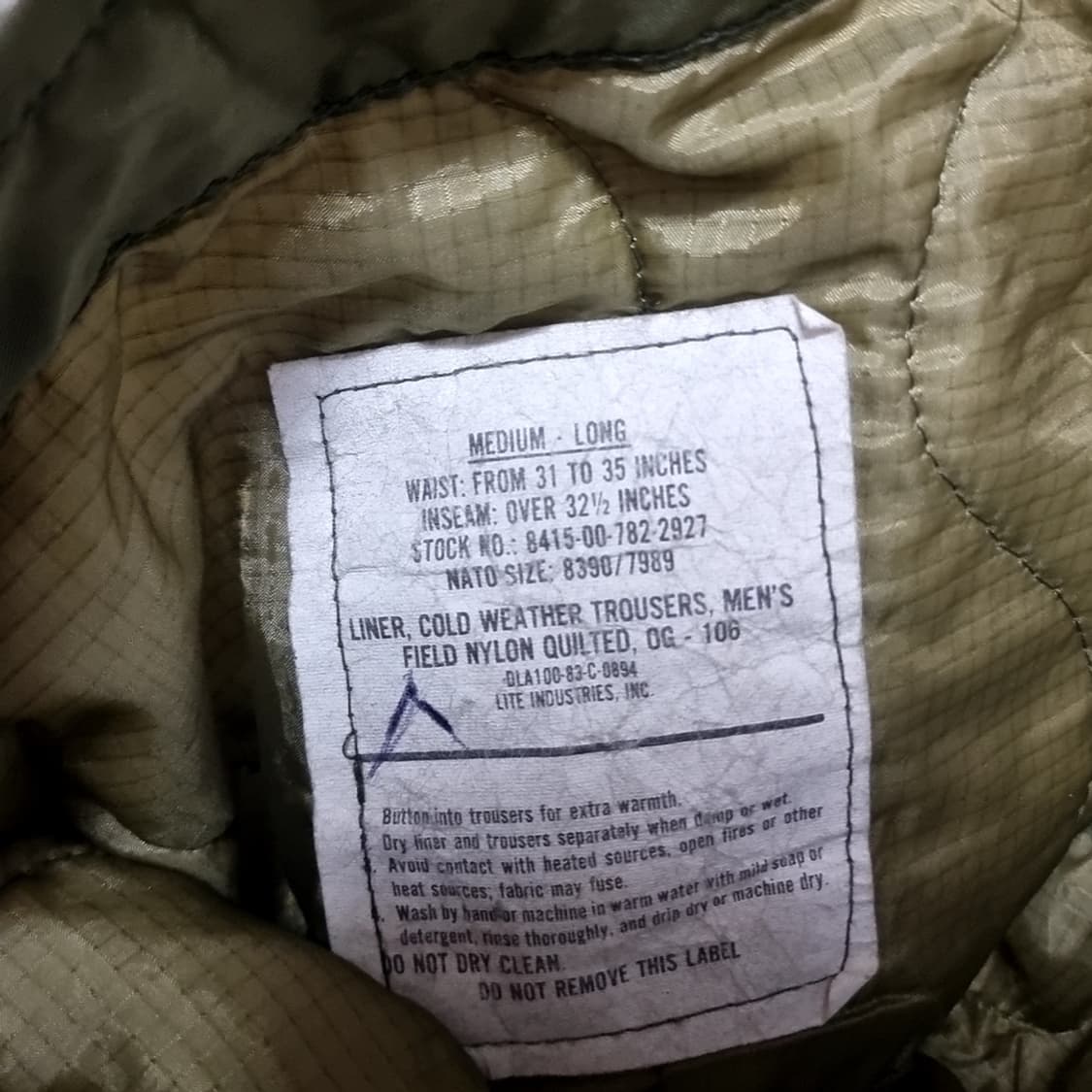미제 미군 우드랜드 m65 필드 바지(mr) 상품이미지9