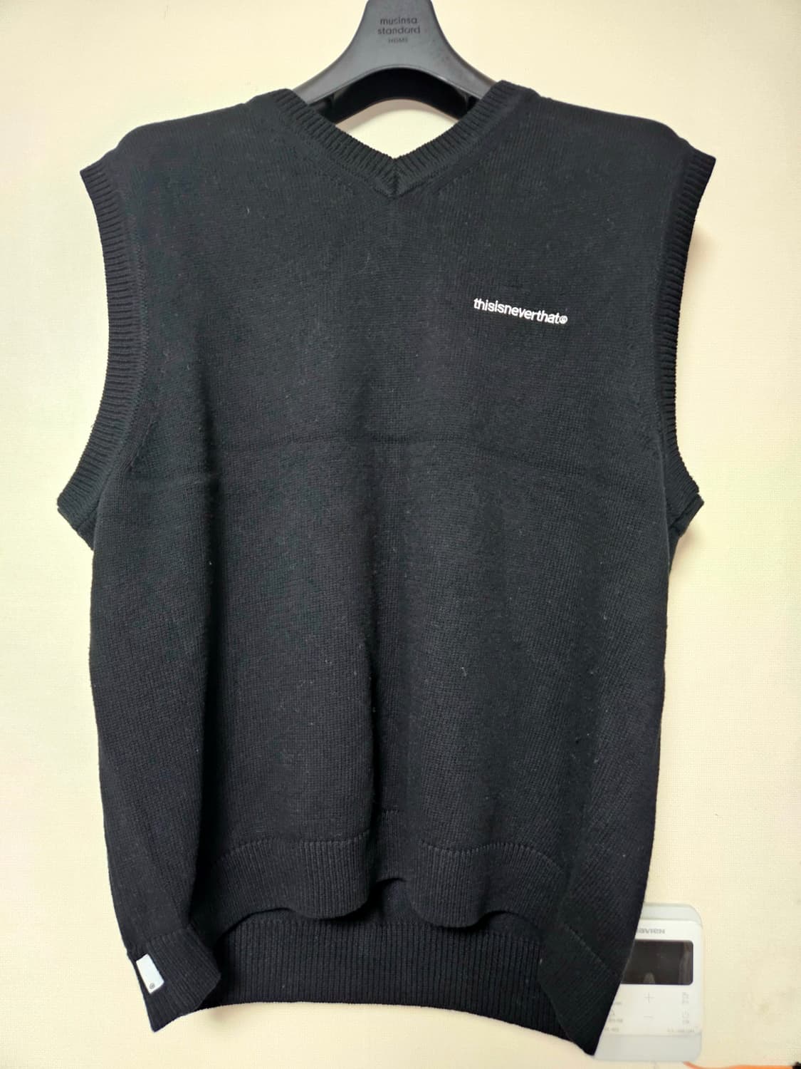 (SS22) T-Logo Knit Vest Black 상품이미지1