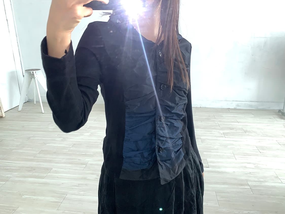 Black & Midnight Navy Ruched Jacket 상품이미지5
