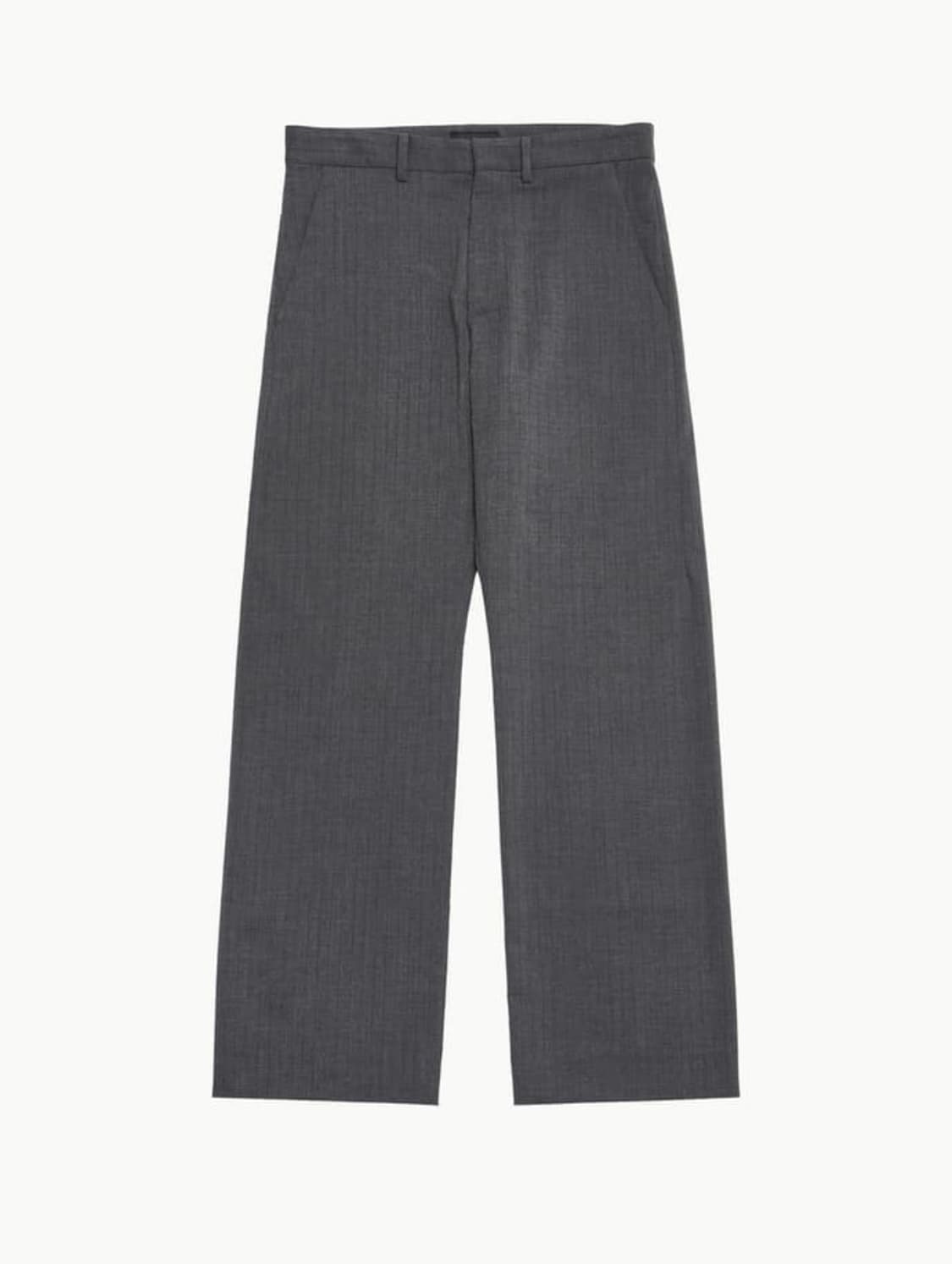 머듈 그레이 스트라이프 슬랙스 팬츠  상품이미지1