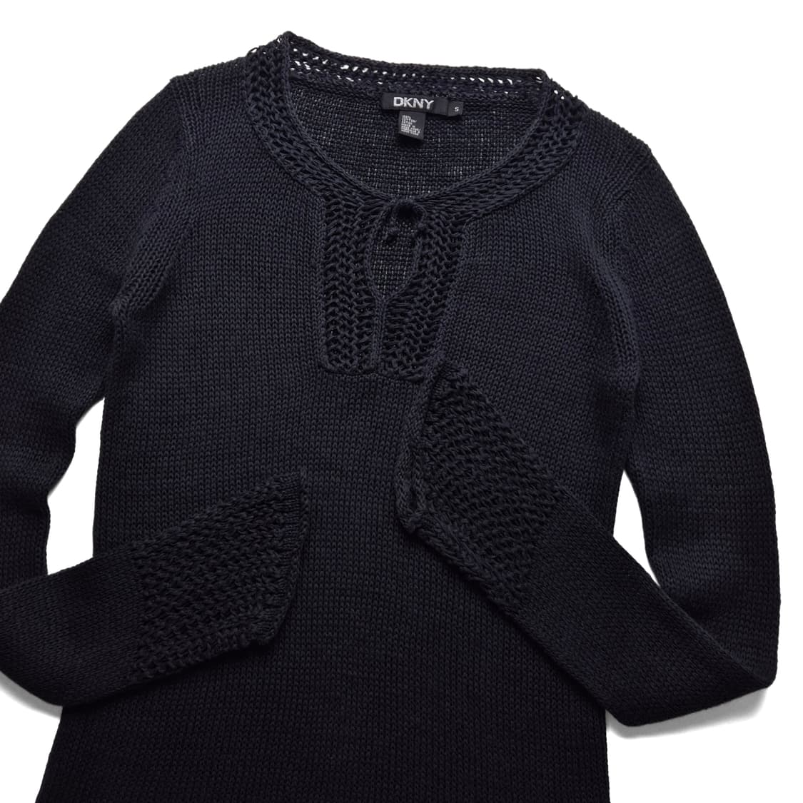 [S] DKNY 크로셰 디테일 코튼 니트 상품이미지1