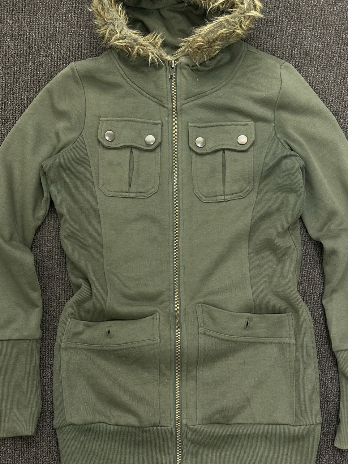 OS)재패니즈 빈티지 퍼 셰르파 롱 후드집업 상품이미지2