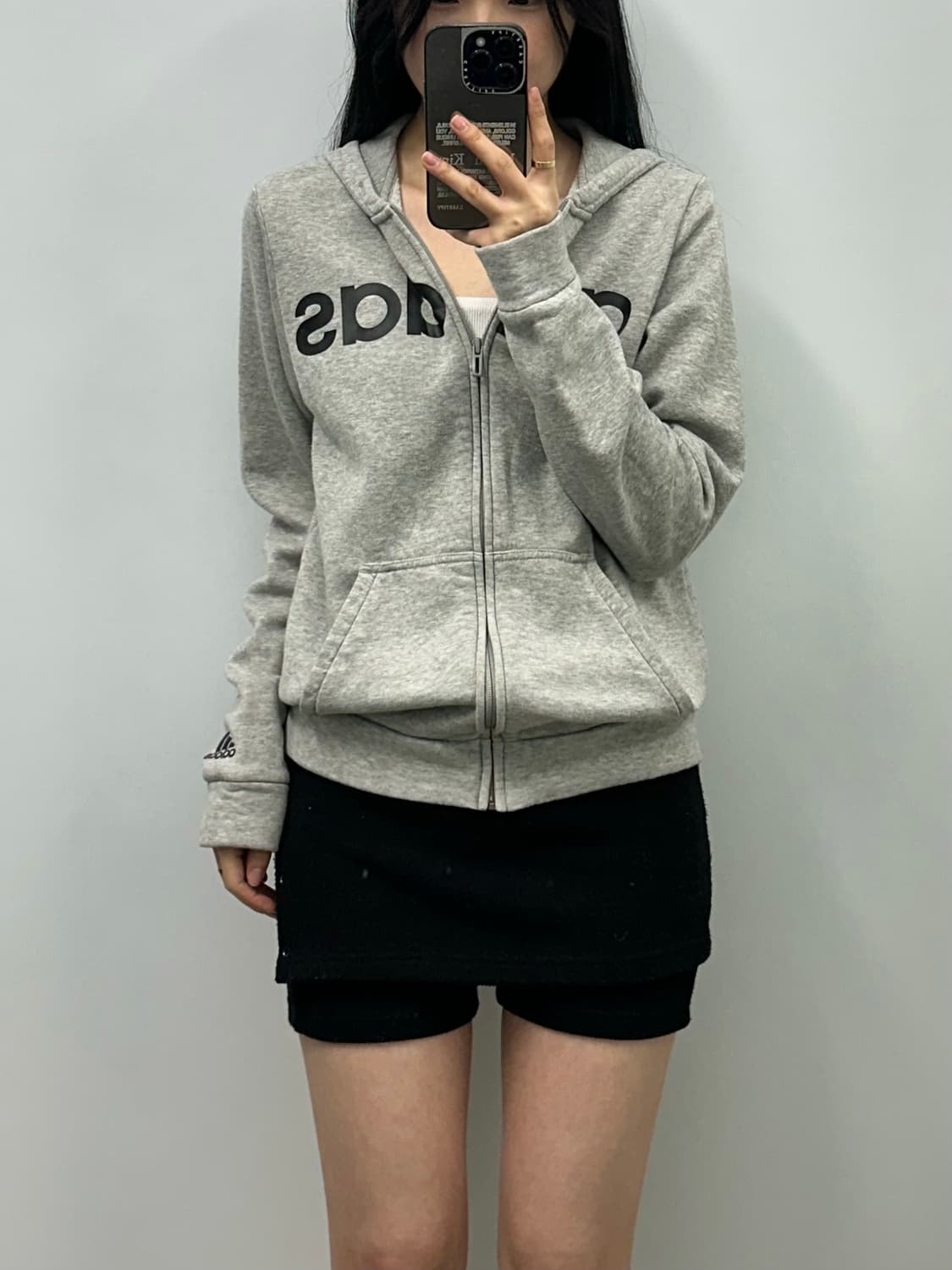 아디다스 스펠아웃 그레이 후드집업 상품이미지1