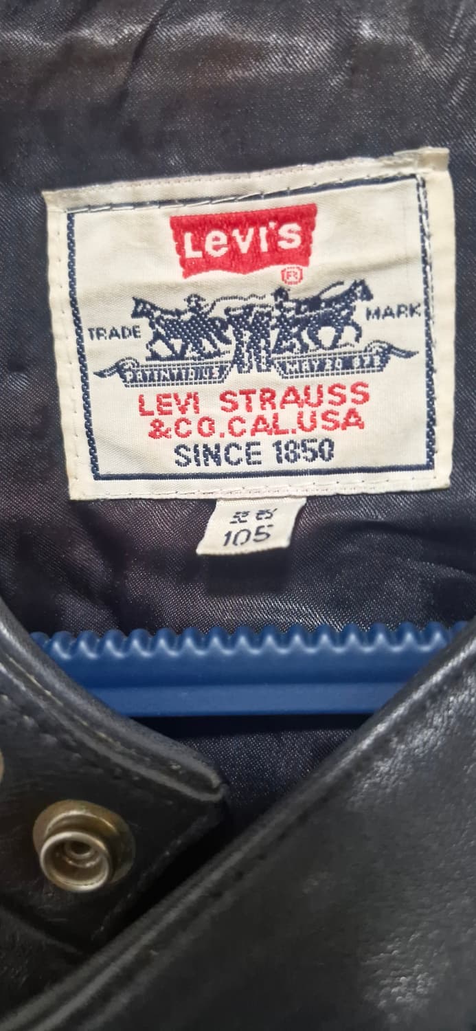 90s 리바이스 소가죽 싱글라이더 자켓 상품이미지3