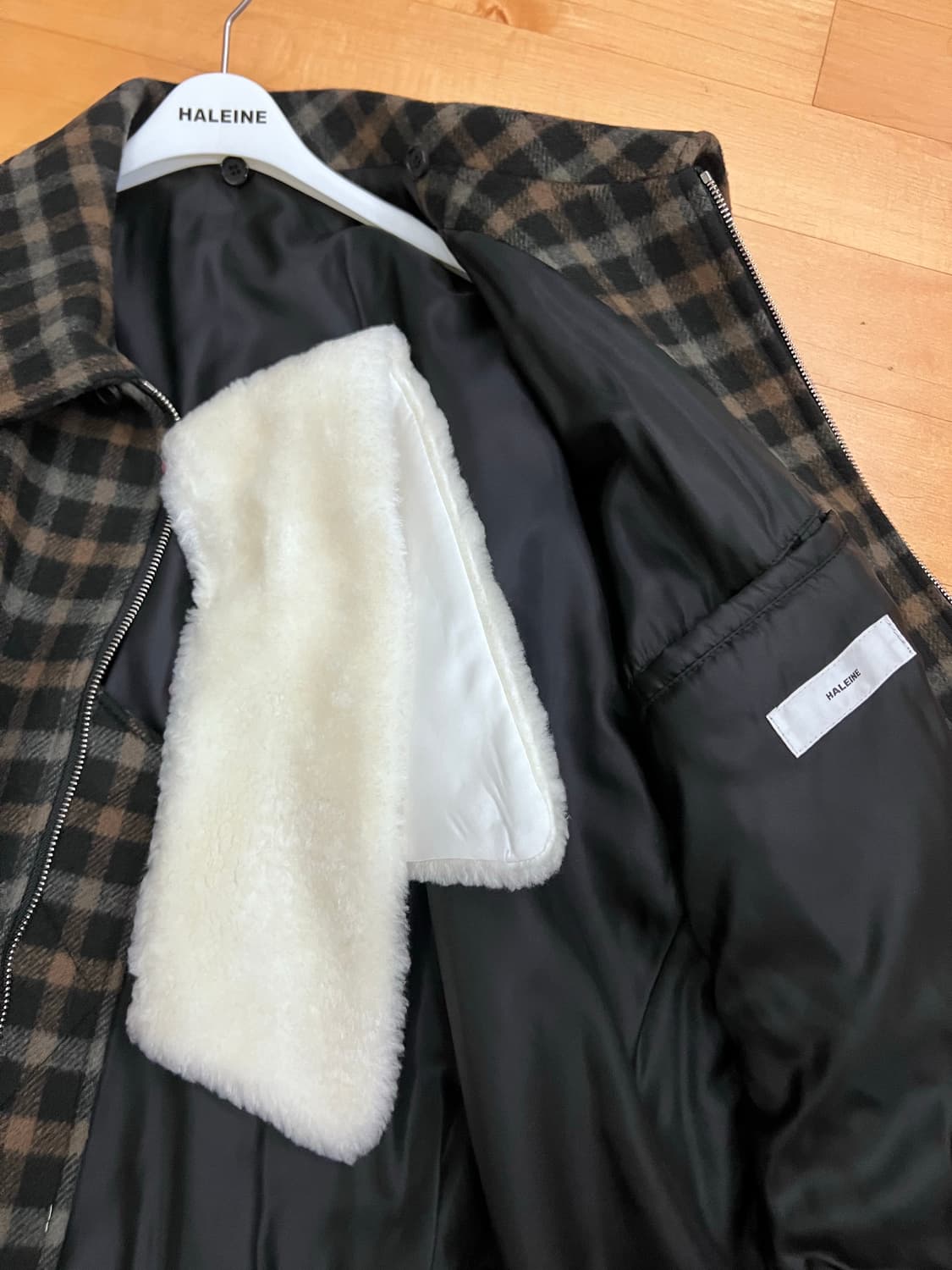 알렌느 체크 점퍼 2사이즈 상품이미지4